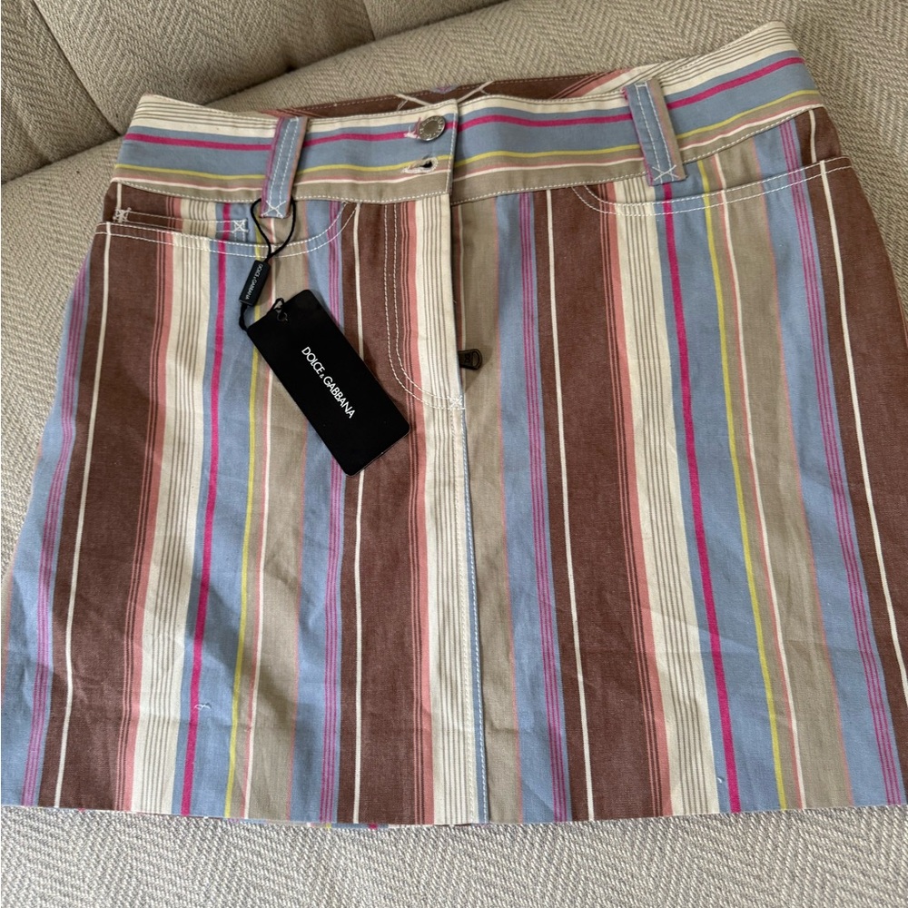 Dolce & Gabbana Pink and Purple Mini Pencil Skirt for Casual Wear
